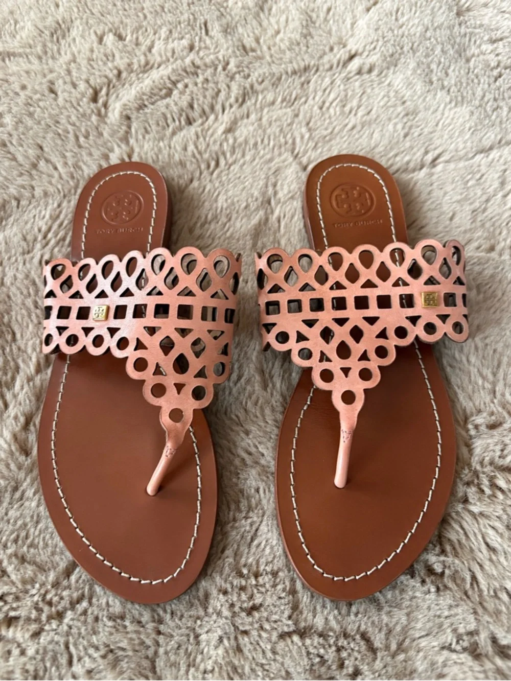 Tory Burch laser cut sandals, Women’s 6.5/7